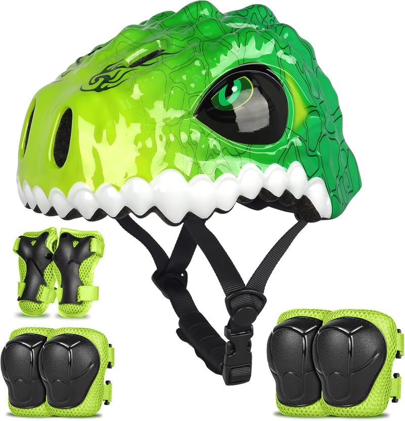 Bavilk Toddler Kids Bike Helmet,3D Dinosaur Helmets for Boys Girls Infant/Baby to Children 1/2/3/4/5/6/7/8 Years Old Lightweight Adjustable Multi-Sports Bicycle Scooter Skateboard Skating Cycling - Image 1
